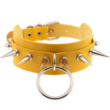 Punk Rock Gothic Choker Necklace Silver Spike Rivet Stud Collar