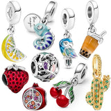 Ocean Sea Turtle Dangle Bead Fit Charms Silver 925 Bracelet Pendants