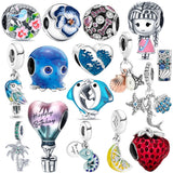 Ocean Sea Turtle Dangle Bead Fit Charms Silver 925 Bracelet Pendants