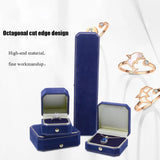 Octagonal Flannel Jewelry Gift Box Engagement Pendant Case