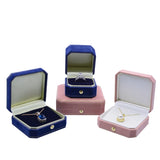 Octagonal Flannel Jewelry Gift Box Engagement Pendant Case