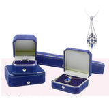 Octagonal Flannel Jewelry Gift Box Engagement Pendant Case