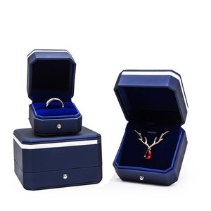 Octagonal PU Leather Box Jewelry Box Creative Ring Box Necklace Box