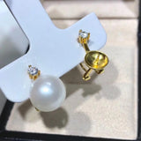 925 Silver Earrings Findings for Pearls Coral Jade Stones