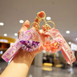 Oily Pearl Moon Sand Bottle Key Chain For Men Women Car Bag Backpack Keychain