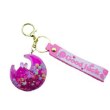 Oily Pearl Moon Sand Bottle Key Chain For Men Women Car Bag Backpack Keychain