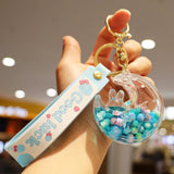Oily Pearl Moon Sand Bottle Key Chain For Men Women Car Bag Backpack Keychain