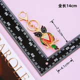Opal Owl Style Keychain Romantic Female Accessories Fine Bag Pendant