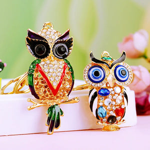 Opal Owl Style Keychain Romantic Female Accessories Fine Bag Pendant