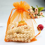 100pcs Orange Organza Bags 5x7cm for Wedding Gift Jewelry Pouches