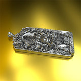 Oriental Great Sun Tathagata Silver Necklace Pendant