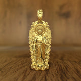 Oriental Great Sun Tathagata Buddha Pendant Silver Necklace