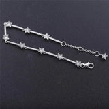 925 Sterling Silver Stars Bracelet Bangle for Bead Charm DIY