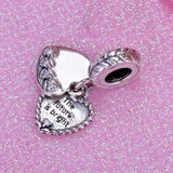 925 Silver Bead Seeds Charm Pendant Clear CZ for Jewelry DIY
