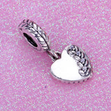 925 Silver Bead Seeds Charm Pendant Clear CZ for Jewelry DIY