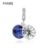 925 Silver Dazzling Wishes Dangle Clear CZ Charm for Bracelets Women