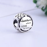 925 Silver Family Roots Charm Bead Tree Fit Bracelets