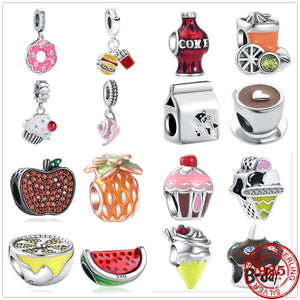 925 Silver Charm Bead Bracelet for Women DIY Jewelry
