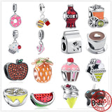 925 Silver Charm Bead Bracelet for Women DIY Jewelry