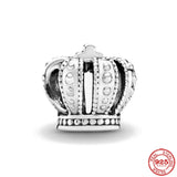 925 Silver Rose Flower Charm Tooth Pendant Crown Beads