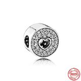 925 Silver Rose Flower Charm Tooth Pendant Crown Beads