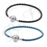 925 Silver Bracelet Summer Shell Leather For Women DIY