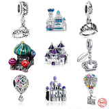 925 Silver Enamel Princess Balloon Castle Bead For Ladies Bracelet