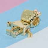 925 Sterling Silver Lucky Cat Bear Bee Fine Bead Charms