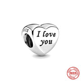 925 Silver Heart Pendant Charm for Bracelet DIY Gift
