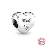 925 Silver Heart Pendant Charm for Bracelet DIY Gift