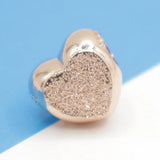 925 Silver Pink Daisy Love Spacer Clip Bead Charms Rose for Bracelets