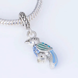 Bird Snake Chain Charm Beads for Bracelet Jewelry