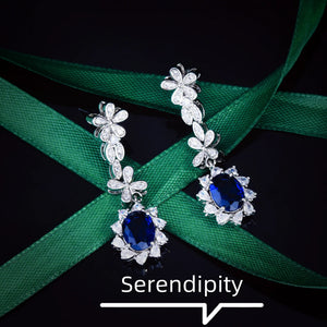 Sunflower Diamond Stud Earrings High Carbon Jewelry