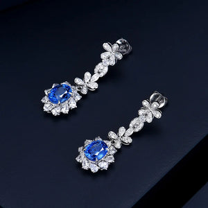 Sunflower Diamond Stud Earrings High Carbon Jewelry