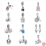 Silver 925 Bead Bracelet Charms Pendant Dangle DIY Jewelry