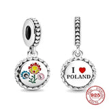 925 Silver Bead Charm Bracelet Dangle Pendant Women Jewelry B504