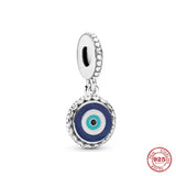 925 Silver Bead Bracelet with Dangle Charm Pendant for Women