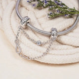 Pendant Dangle Charm Bead Silver 925 Bracelet For Women