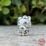 Silver 925 Charm Bead Dangle Bracelet Accessory Pendant for Women