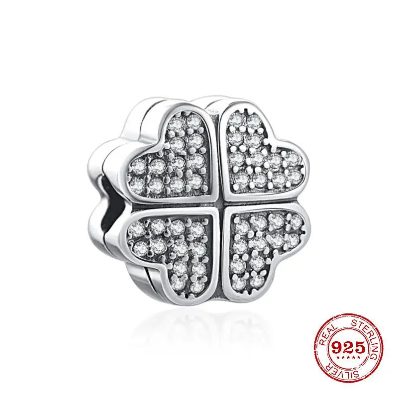 Silver 925 Bead Charm Bracelet Pendant Dangle for Women