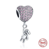 Silver 925 Charm Bead Bracelet Pendant for Women B123
