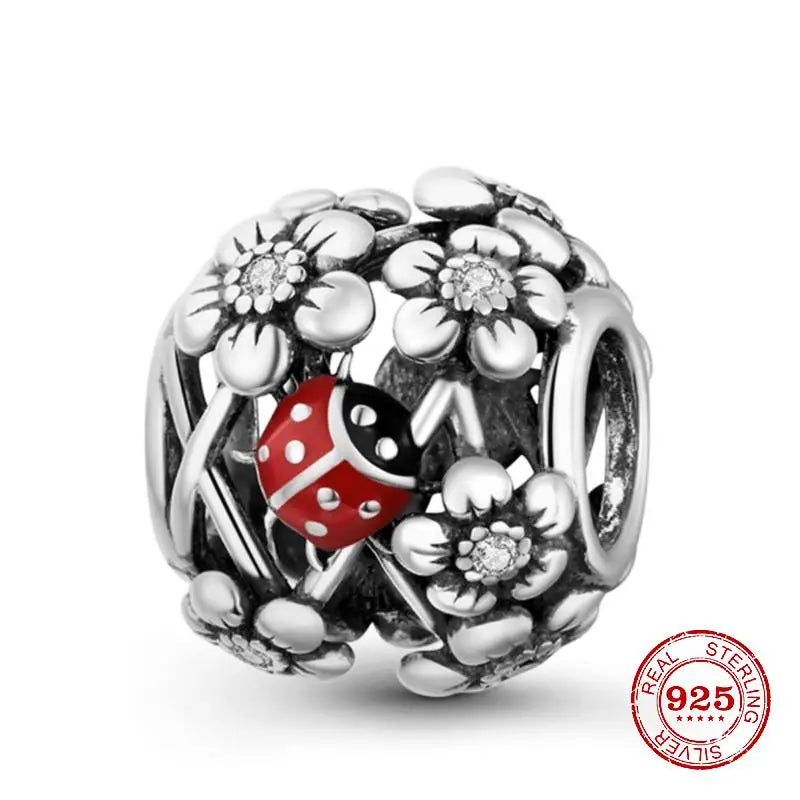 Silver 925 Charms Bracelet Bead Pendant Dangle Charm Women Jewelry B332