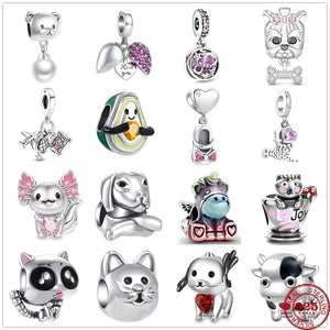 Charm Bead for Women DIY Jewelry Gift 925 Silver Bracelet Accessory