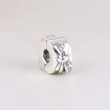 Clear Beaded Pav? Clip Butterfly Charm Beads for Pendant Charms Silver 925 Brace