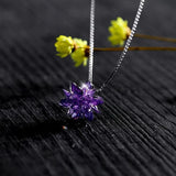 Austrian Crystal Necklace 925 Silver Fine Jewelry Women Chain Christmas Party