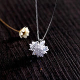 925 Silver Austrian Crystal Necklace Fine Jewelry For Women