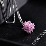 925 Silver Austrian Crystal Necklace Fine Jewelry For Women