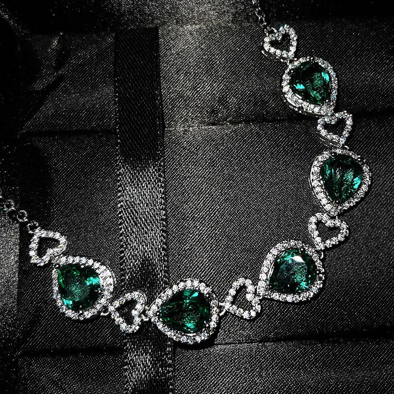 5 Heart Bracelet Women's Flash High Carbon Diamond Bracelet Jewelry