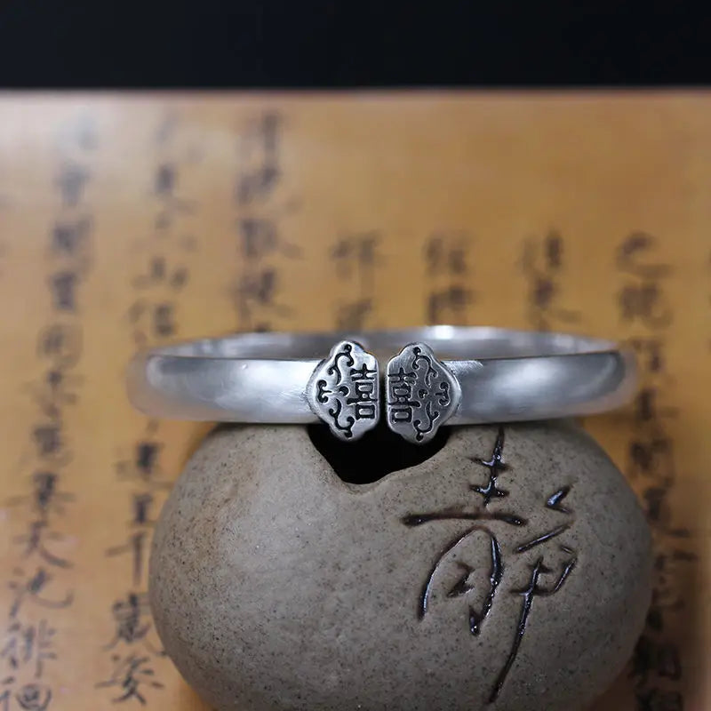 Chinese Style Peace Bracelet with Small Seal Design