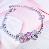 Glitter Pink Diamond Bracelet - Party Anniversary Jewelry
